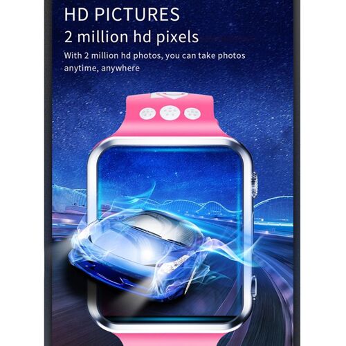 Montre Android 1.54" Montre Connectée Sportif 4G 3+32Go WiFi Bluetooth Noir Gris + SD 4Go YONIS