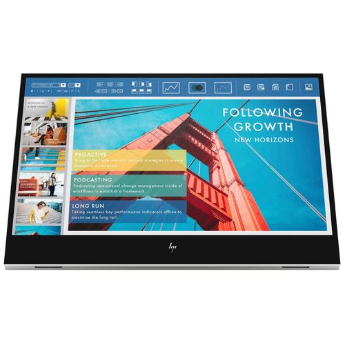 HP E14 G4 Portable - Écran LED - 14" - portable - 1920 x 1080 Full HD (1080p) @ 60 Hz - IPS - 400 cd/m² - 800:1 - 5 ms - 2xUSB-C - support en argent - pour HP EliteBook 745 G5, 830 G5, 830 G6...