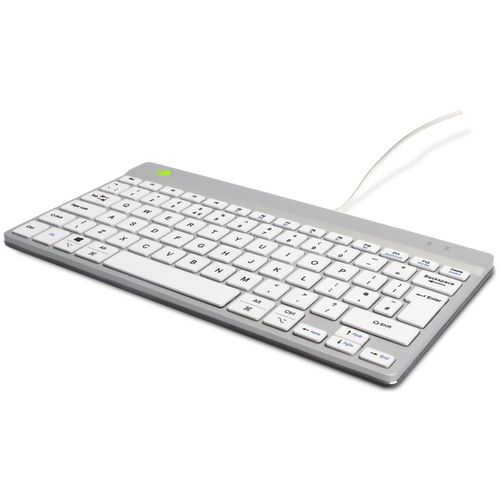 R-Go Compact Break - Clavier - avec indicateur de rupture intégré - USB-C - QWERTY - R.-U. - blanc