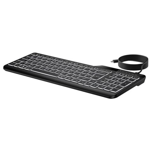 HP 405 - Clavier - dispositif multiple - 65% - compact - rétroéclairé - USB - Français - noir