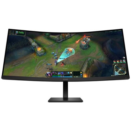 OMEN by HP 34c - Écran LED - jeux - incurvé - 34" - 3440 x 1440 WQHD @ 180 Hz - VA - 400 cd/m² - 4000:1 - 1 ms - 2xHDMI, DisplayPort - haut-parleurs - noir