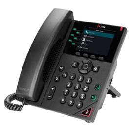 HP Poly VVX 350 - Téléphone VoIP - (conférence) à trois capacité d'appel - SIP, SDP - 6 lignes - 24 lignes - noir