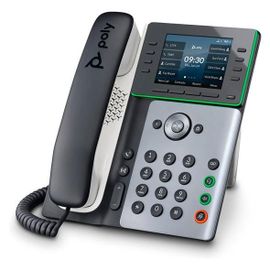 HP Poly Edge E320 - Téléphone VoIP - avec Interface Bluetooth - (conférence) à trois capacité d'appel - SIP - bleu nuit, blanc