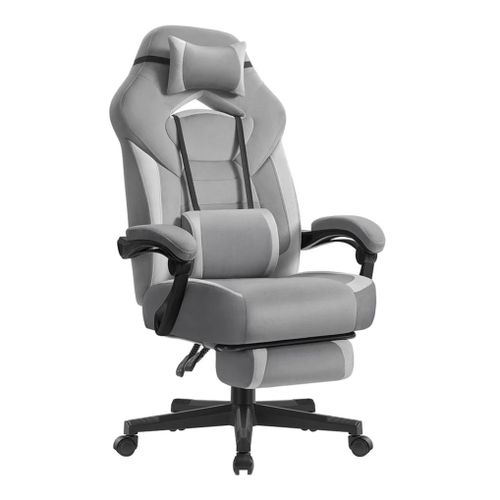 Fauteuil De Bureau 10 Cm D Épaisseur Hauteur Réglable Ergonomique Gris Helloshop26 12_0005900