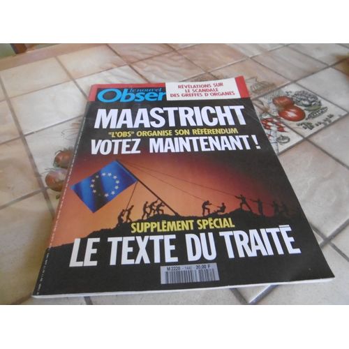 Le Nouvel Observateur M2228 N° 1440 Maastricht
