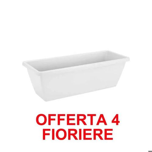 Elho Offerta 4 Fioriera Barcelona Trough 40cm Bianco
