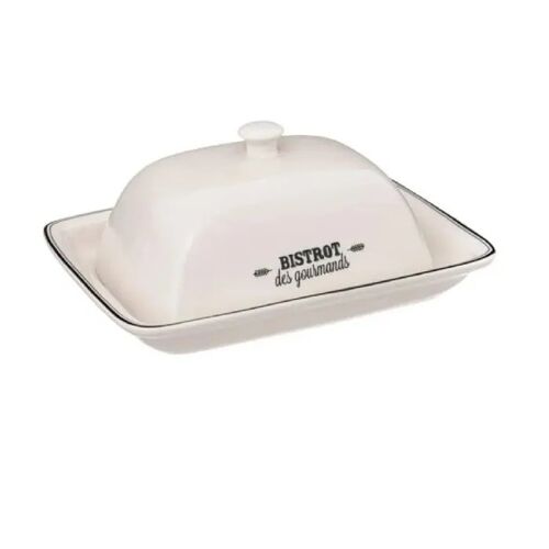 Beurrier - Bistrot - Céramique - Blanc - L.19 X L.14 Cm - Toujours Frais