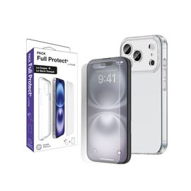 PACK HOUSSE EN TPU TRANSPARENT + 1 VERRE TREMPÉ 2.5D MOXIE POUR IPHONE 17 PRO MAX