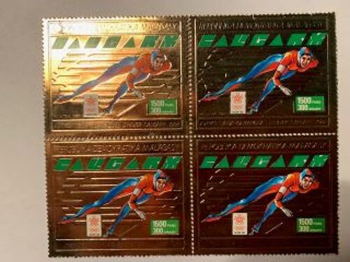 Timbre Madagascar Jeux Olympiques Or N°814 Neuf