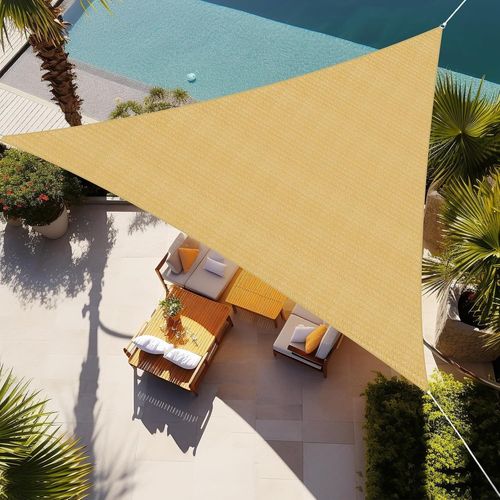 Shade&beyond Voile D'ombrage Triangulaire 3.6x3.6x3.6m Sabletoile Ombrage Uv Protection Pour Patio Jardin, Terrasse
