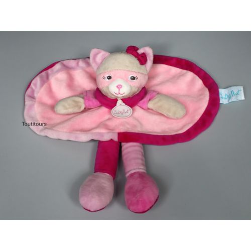 Doudou chat Les Masqués rose mauve Baby Nat