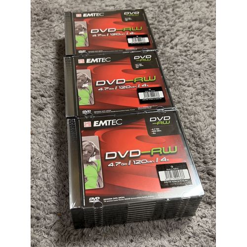 Lot de 3 packs de dix DVD-RW 4.7Gb 120min 4x soit 30 pièces