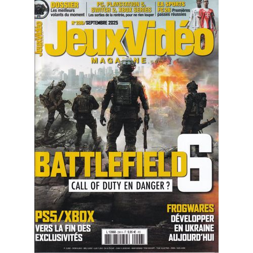 Jeux Vidéo Magazine N°296 - Septembre 2025 - Battlefield 6 : Call Of Duty En Danger ?