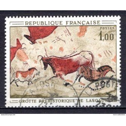 France 1968 Peinture Ruspestre De La Grotte De Lascaux   Yvert N° 1555 Oblitere