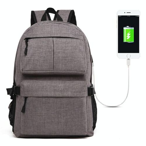 Sac À Dos Ordinateur Multifonction Avec Port USB Pour 15.6 Pouces Noir Gris YONIS