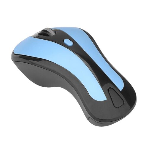 Souris Sans Fil Ultra-Minces 1600 DPI 7 Boutons Ergonomique Gaming Blanc Rouge Bleu Foncé YONIS