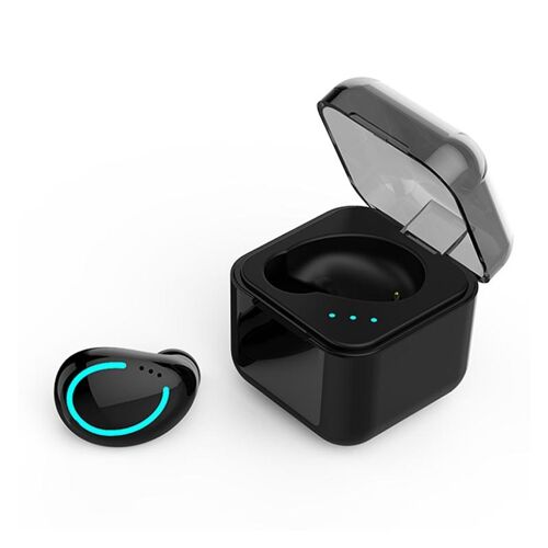 Ecouteurs Bluetooth 5.0 Mini Intra-Auriculaires Sans Fil Or Etanche IP7 Noir YONIS