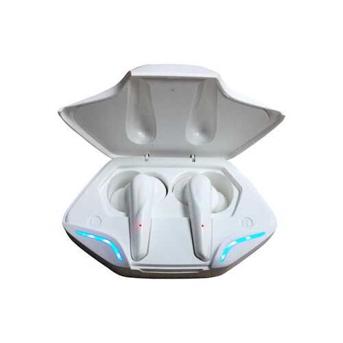 Ecouteurs Bluetooth 5.0 Gaming Stéréo LED Basse Latence Blanc 10m Autonomie 3h Blanc YONIS