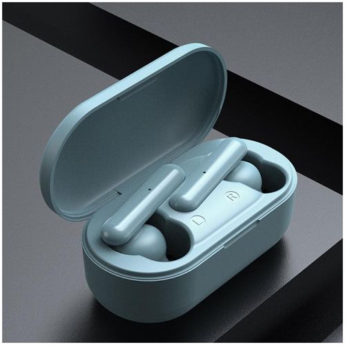 Ecouteurs Bluetooth Sans Fil Hifi Mini Avec Micro Et Boîte De Charge Bleu Vert YONIS