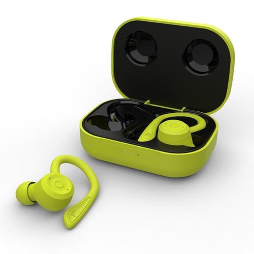 Ecouteurs Bluetooth Sport Étanches Avec Réduction De Bruit Et Basses Puissantes Vert YONIS