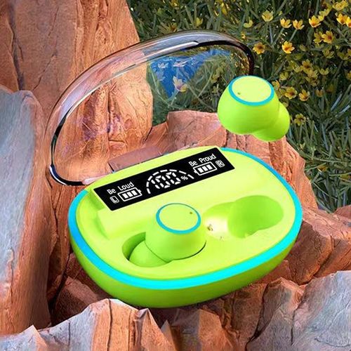 Ecouteurs Bluetooth Sans Fil Réduction Bruit Avec Fonction Power Bank Noirs Vert YONIS