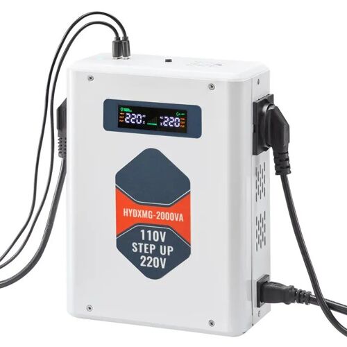 Transformateur de Tension - DUOKU - HYDXMG-2000VA - 2000 VA - 2 Prises Européennes - Port USB