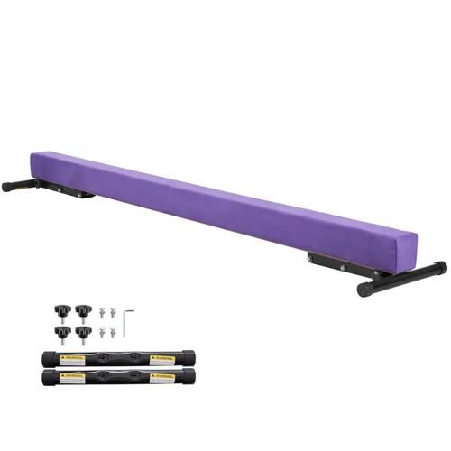 Poutre De Gymnastique - Duoku - 2410 Mm - 5 Niveaux De Hauteur - 2 Modes - Violet