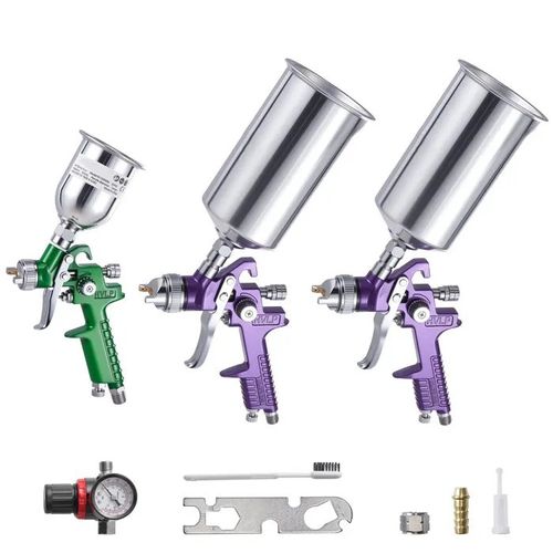 Kit de Pistolets à Peinture Pneumatiques par Gravité-Duoku-Ensemble de 3-avec Buses de 1,0 mm-1,4 mm et 1,8 mm