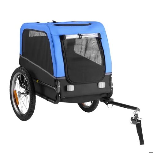 Remorque Pour Chien - Duoku - Pts101 - Capacité 30 Kg - Cadre Pliable - Roues Détachables