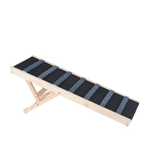 Rampe Pliante Pour Chien-Duoku-Rampe En Bois De 100 Cm-Réglable Pour Petits Et Grands Chiens-Hauteur Réglable De 38 À 55 Cm