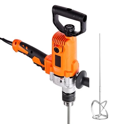 Perceuse et Malaxeur Électrique 2-en-1-Duoku-Mélangeur de Mortier-avec Mandrin 15,89 mm-0-750 tr/min-avec Poignée en D