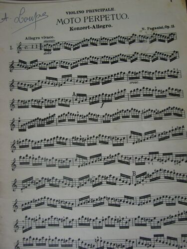 Moto Perpetuo, Violino Principale, Konzert Allegro (Pour Violon Principal) Paganini Op 11