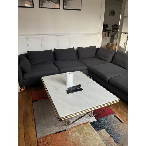 Canapé d'angle panoramique 5 places Vento ¿ Gris Sterling ¿