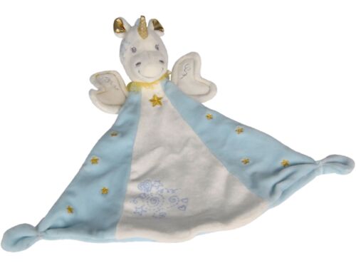 Doudou licorne blanc bleu Nicotoy étoiles dorées Simba toys Benelux jouet bébé unicorn baby