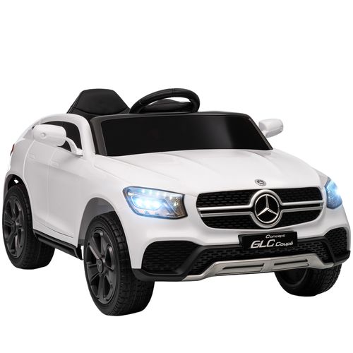 Voiture Électrique Enfant Licence Officielle Mercedes-Benz Glc Coupé 12v 5km/H Max. Télécommande Nombreux Effets Blanc