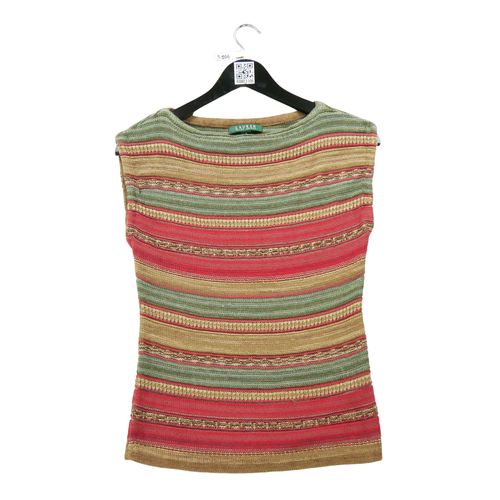 Reconditionné - Pull Femme En Lin Vert - Taille S - Femme - Vert