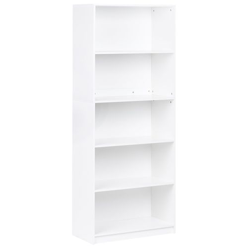 Bibliothèque 5 Étagères Zehna 195 Cm Blanc