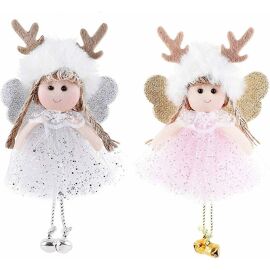 Tissu de noël peluche petite fille arbre pendentif en ance Clasf maison-jardin