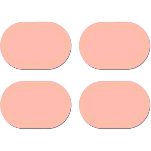 Sets De Table En Similicuir, 4 Pièces, Double Face, Ovales, Imperméables, Résistants À La Chaleur Et Antidérapants