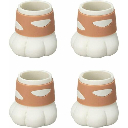 Lot de 4 protège-pieds de meubles en silicone, antidérapants, pour chaises, tables, chaises, canapés (S)