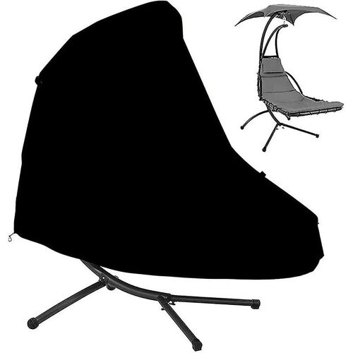 Housse De Protection Pour Balancelle De Jardin, Véranda, Pelouse, Mobilier, Tissu Oxford 420d, Noir, 185 X 117 X 198 Cm
