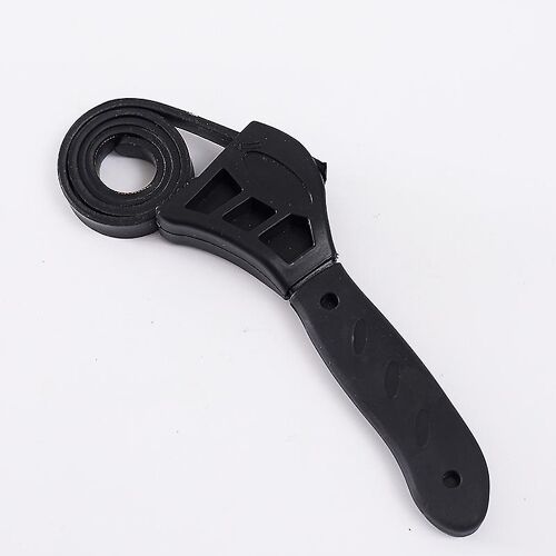 Clé à sangle en caoutchouc, clé à sangle, desserrer la sangle de filtre antidérapante, clé anti-usure réglable pour ouvre-bouteille, outils de réparation automobile, filtre à huile, 6 pouces, noir