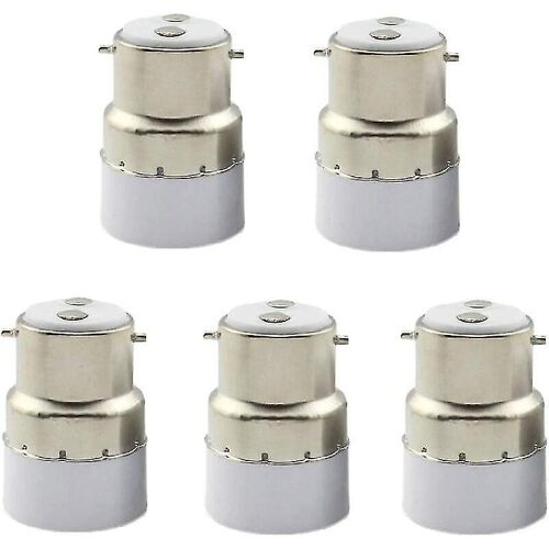 Lot de 5 convertisseurs de douilles d'ampoule B22 vers E14, commutateur de douille B22 vers adaptateur de douille standard E14