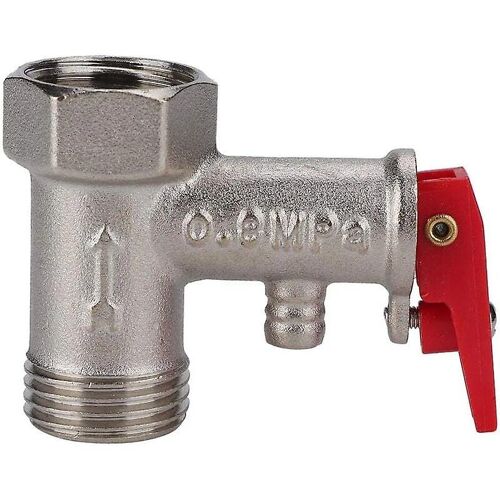 Soupape de surpression - Filetage mâle x femelle BSP Soupape de surpression de sécurité pour chauffe-eau électrique en laiton (1/2 0,8 MPa)