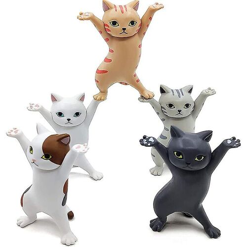 Lot De 5 Ornements De Cercueil En Forme De Chat Dansant, Porte-Stylo Amusant, Cadeaux Intéressants, En Pvc, Porte-Stylo Pour Chat, Ornements Créatifs Et Portables, Pour