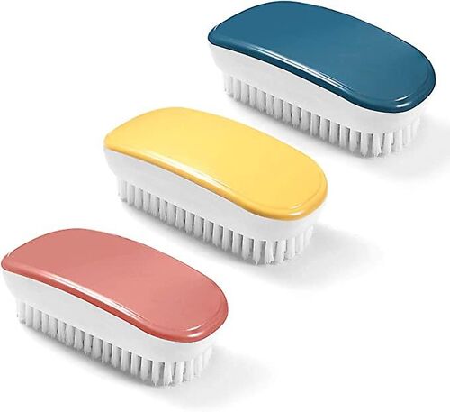 Brosse à main outil de couleur brosse à linge 3 ensembles de brosses de nettoyage (jaune, bleu, rouge) 13 * 6 * 4 cm