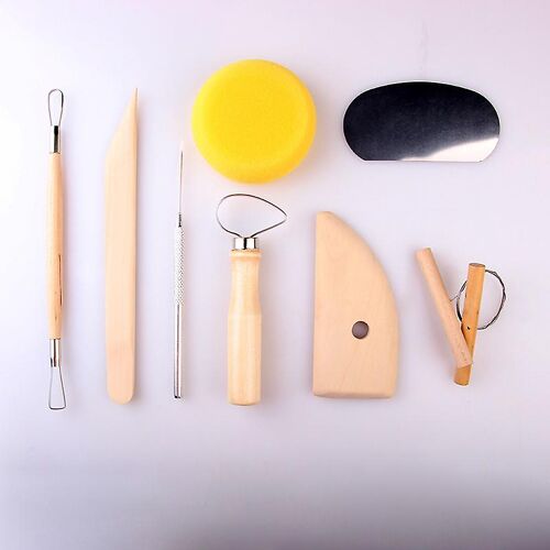 Lot De 8 Outils De Poterie, Ciseau De Sculpture En Argile, Modelage Pour Potier, Outils De Poterie, Kit De Sculpture En Argile Pour Débutants, Professionnels Et Artistes Pour Poterie