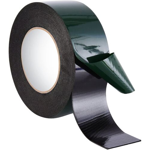 Lot de 4 rubans adhésifs double face en mousse imperméable, 10 m (50 mm), noir, PE