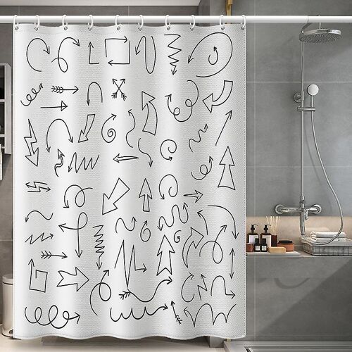 Rideau de douche PEVA 180 x 200 cm