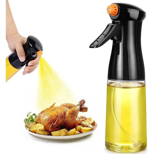 Pulvérisateur D'huile Pour La Cuisine, Flacon Pulvérisateur D'huile D'olive Amélioré De 200 Ml, Vaporisateur D'huile Et De Vinaigre, Ustensiles De Cuisine Pour Salade, Grill, Barbecue (Noir)